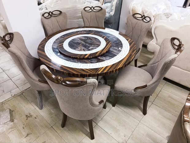 What a Masterpiece! 6-Seater Dining Set. Marble Top Table + 6 Chairs. - thumbnail 3