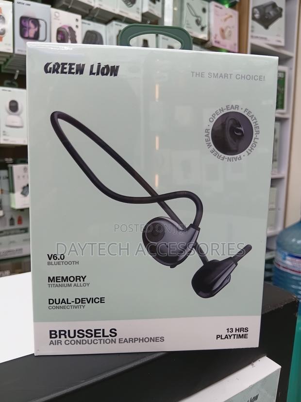 Green Lion Brussels Air Conduction Earphone for Open-Ear Listening.