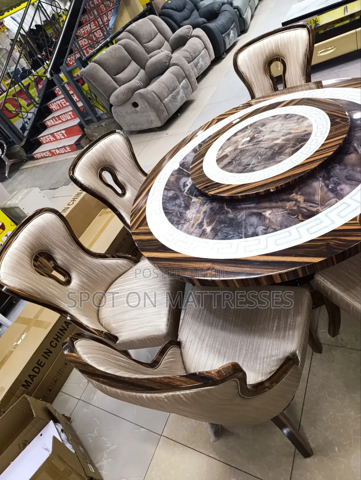 Executive Round 6-Seater Dining Table Set. Countrywide Delivery! 