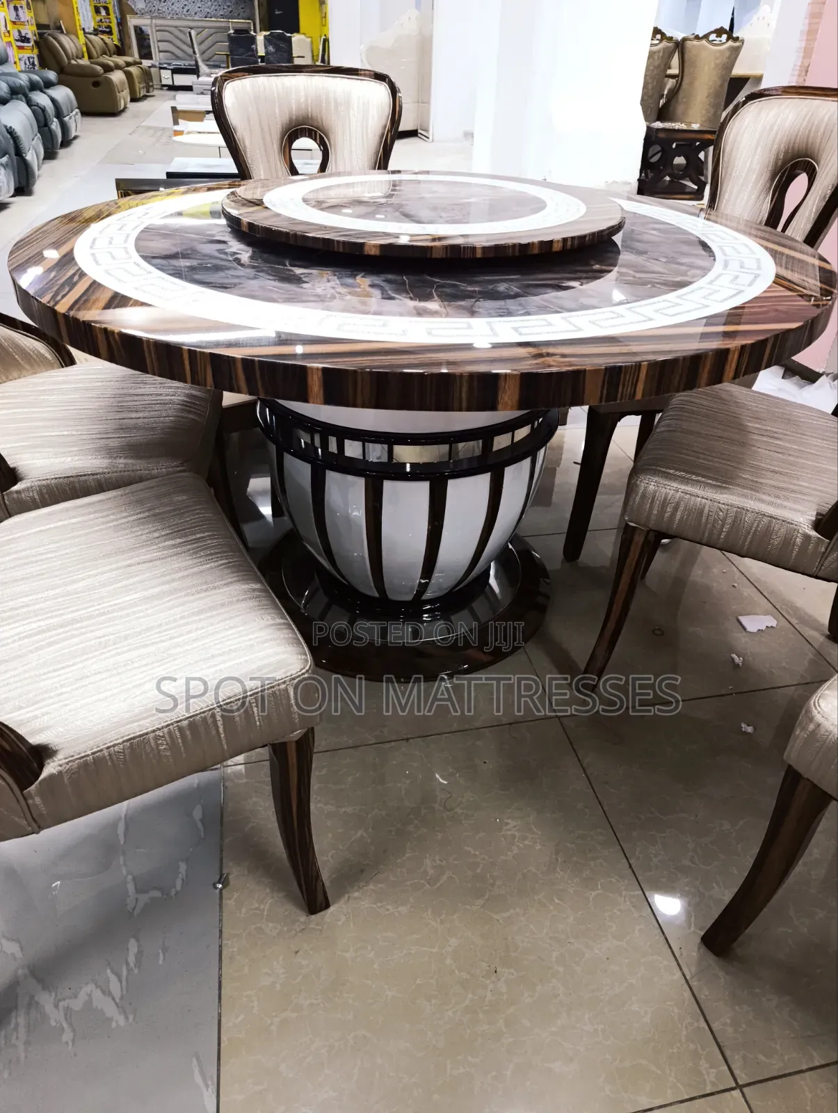 Executive Round 6-Seater Dining Table Set. Countrywide Delivery! 