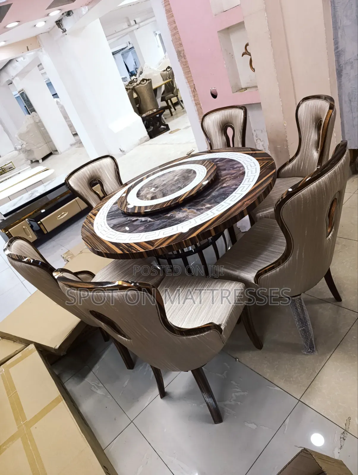 Executive Round 6-Seater Dining Table Set. Countrywide Delivery! 