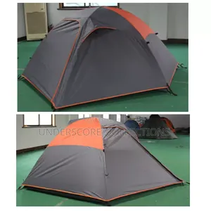 Grey and Orange 2-Person Hiking Tent