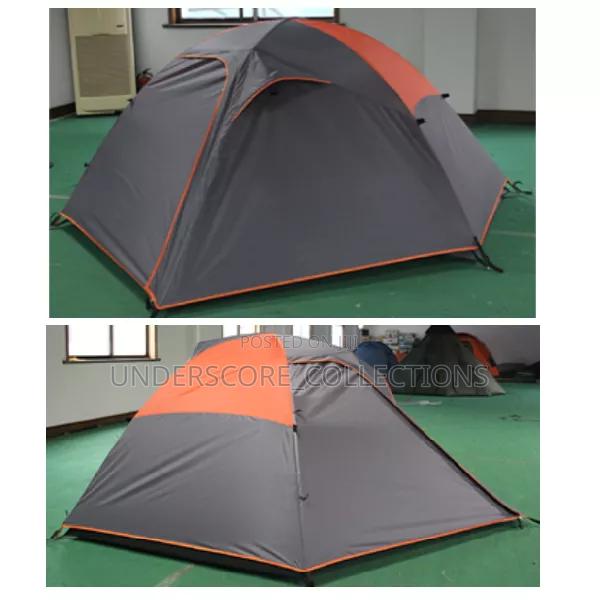 Grey and Orange 2-Person Hiking Tent