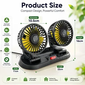 2 Speed Double Headed Vehicle Fan