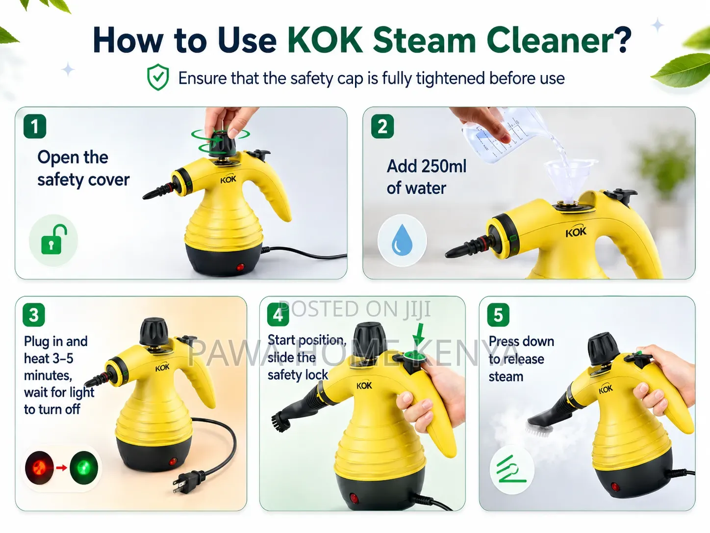 9 in 1 Multi-Purpose Electric Steam Cleaner