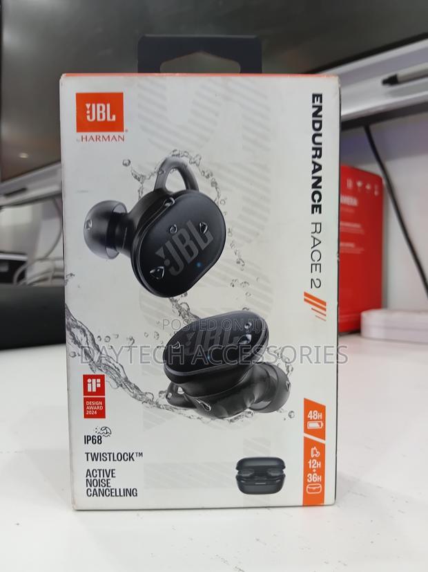 The JBL Endurance Race 2 Waterproof True Wireless Sports Earbuds.