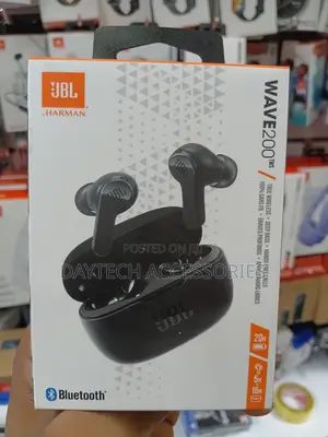 These Are JBL Wave 200tws True Wireless Earbuds in Black.