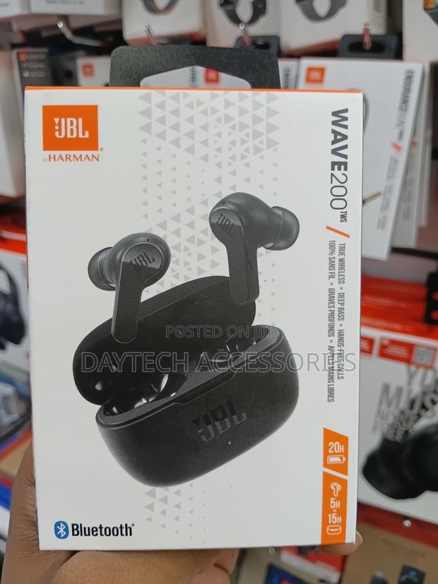 JBL Wave 200 TWS in-Ear Wireless Headphones - Black