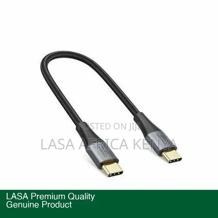 Lasa USB-C to USB-C 60w Pd Fast Charging Cable - 0.25m Grey