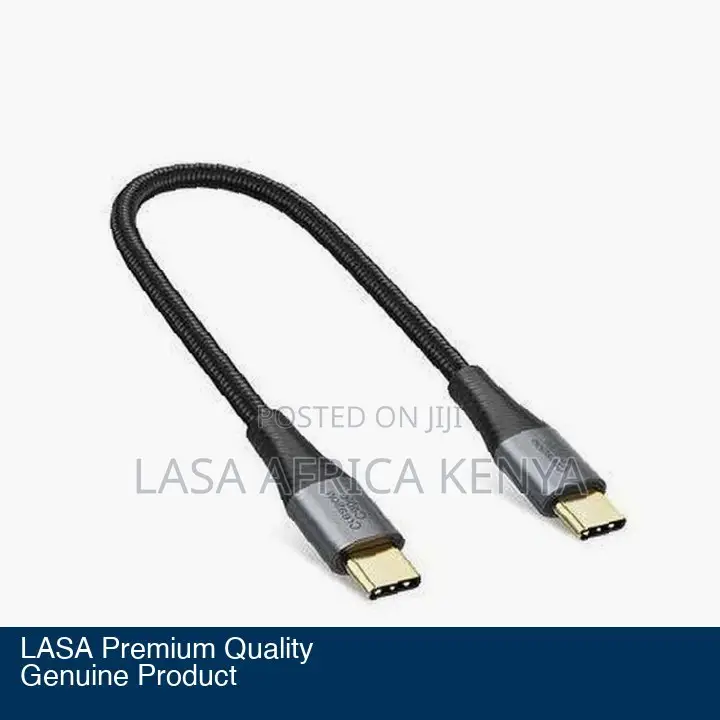 Lasa USB-C to USB-C 60w Pd Fast Charging Cable - 0.25m Grey