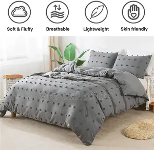*Luxury Tufted Dot Design Duvet Cover Set