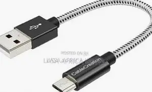 Lasa Micro Usb Cable 15cm - Fast Charging, 480mbps Data Sync, Black