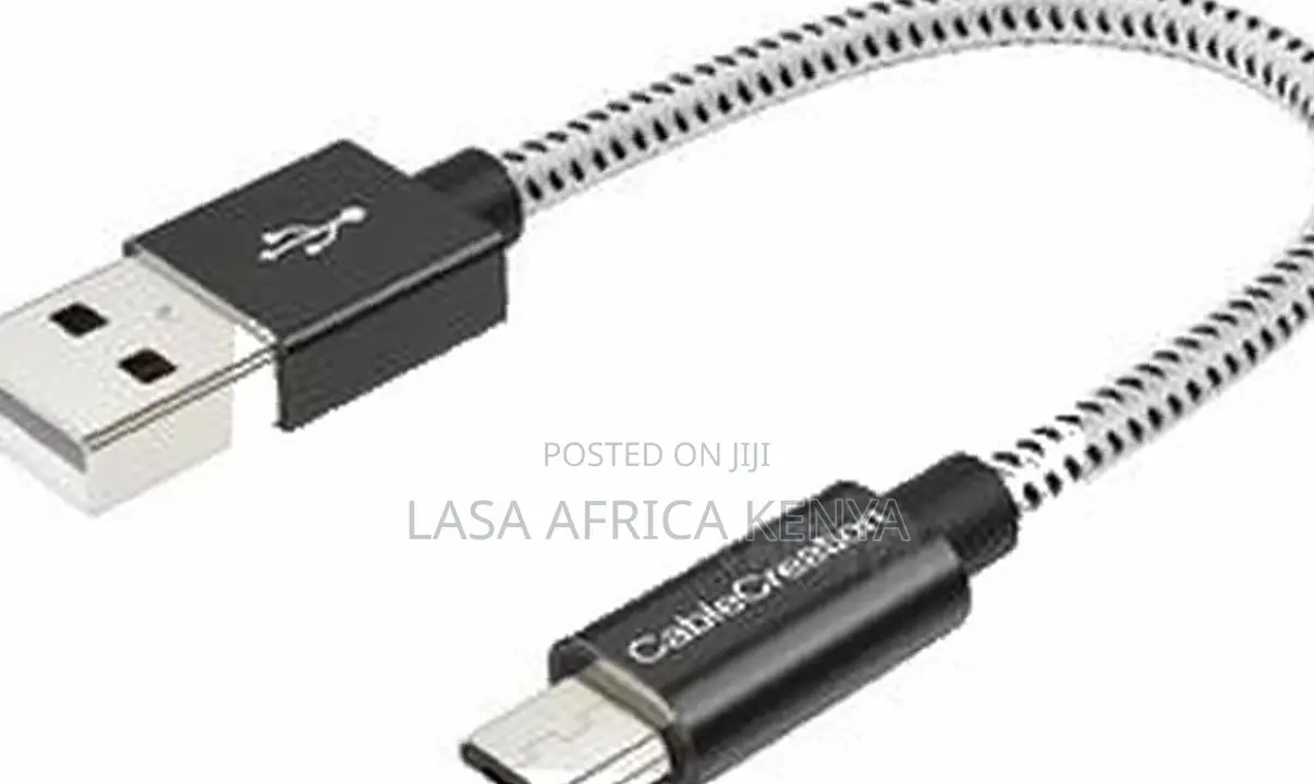 Lasa Micro Usb Cable 15cm - Fast Charging, 480mbps Data Sync, Black
