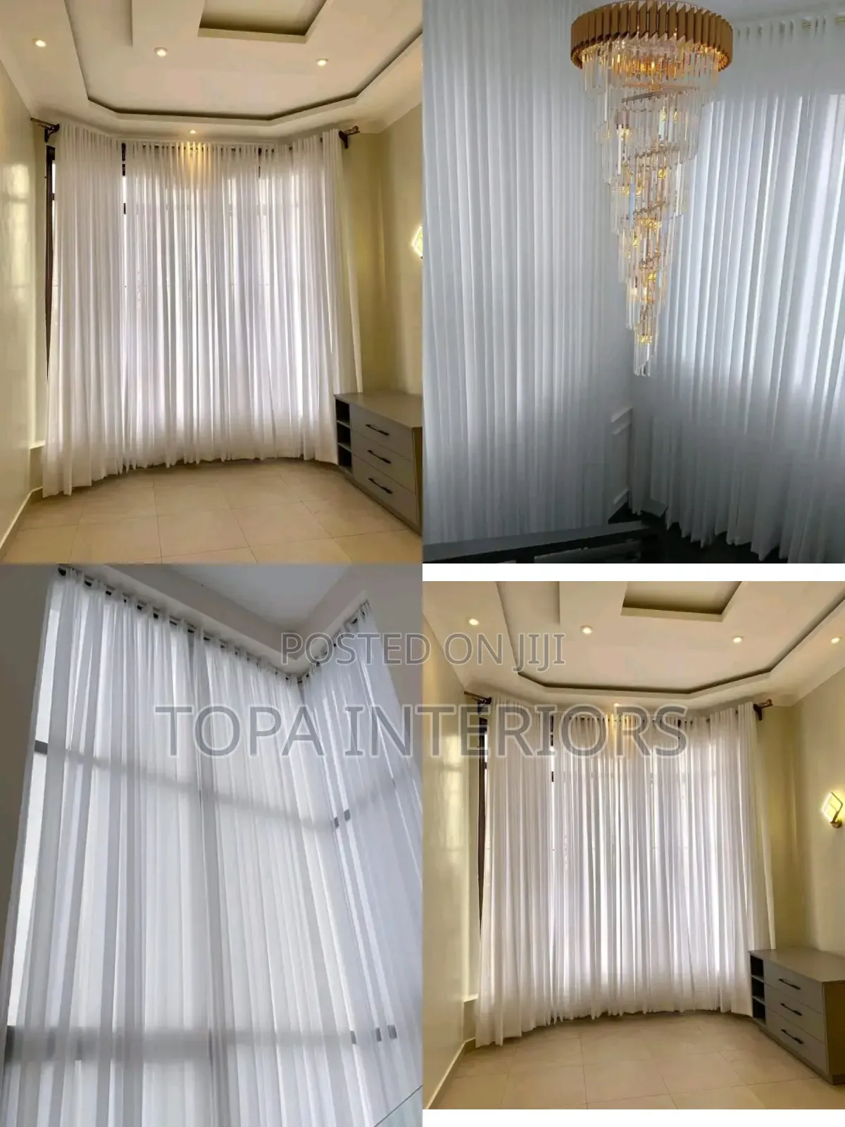 Large Bay Window Sheers for Living Room