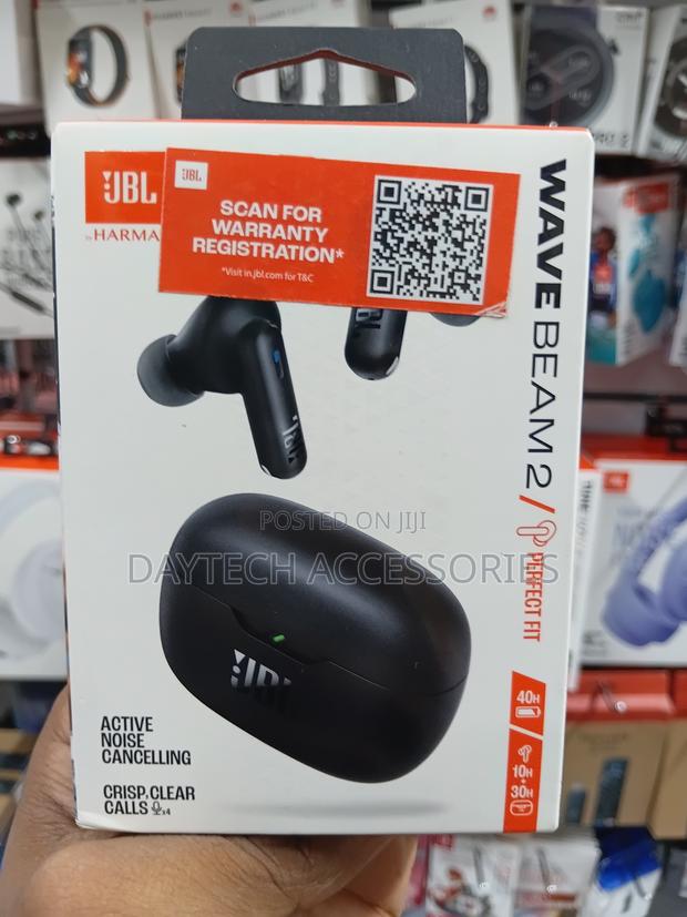 JBL Wave Beam 2 Wireless Earbuds in Black Featuring Anc. - thumbnail 3