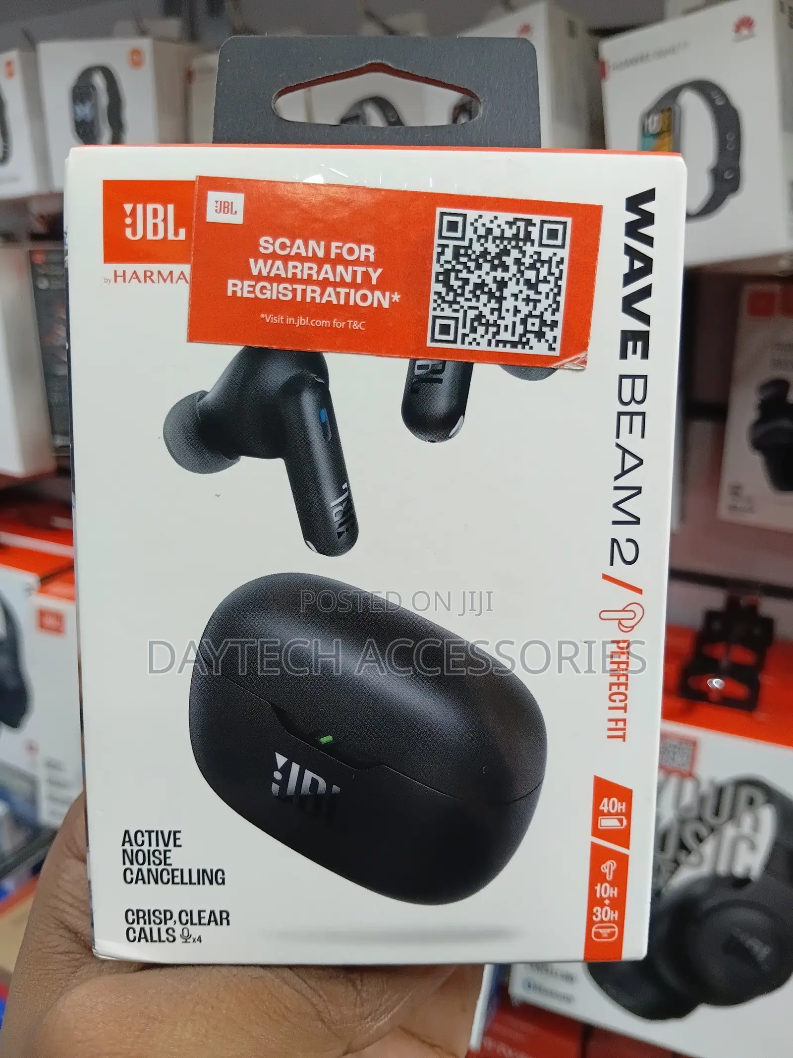 JBL Wave Beam 2 True Wireless Noise Cancelling Earbuds - Black