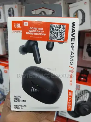 JBL Wave Beam 2 True Wireless Noise Cancelling Earbuds - Black