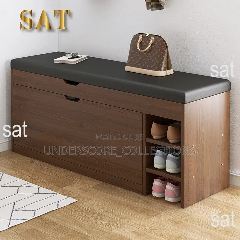 *Modern Bucket Flip Shoe Cabinet With Seat Changing Stool Bench *