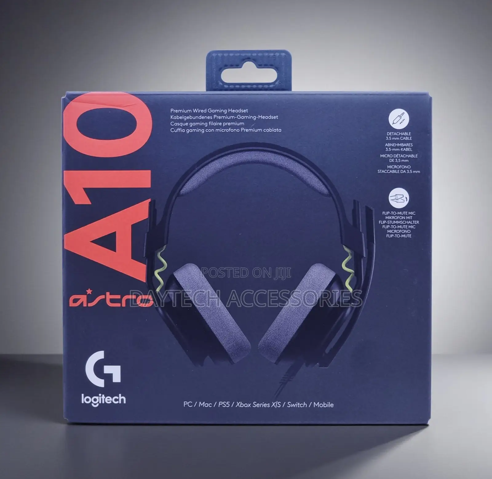 Logitech G Astro A10 Gen 2 Wired Gaming Headset in Black.