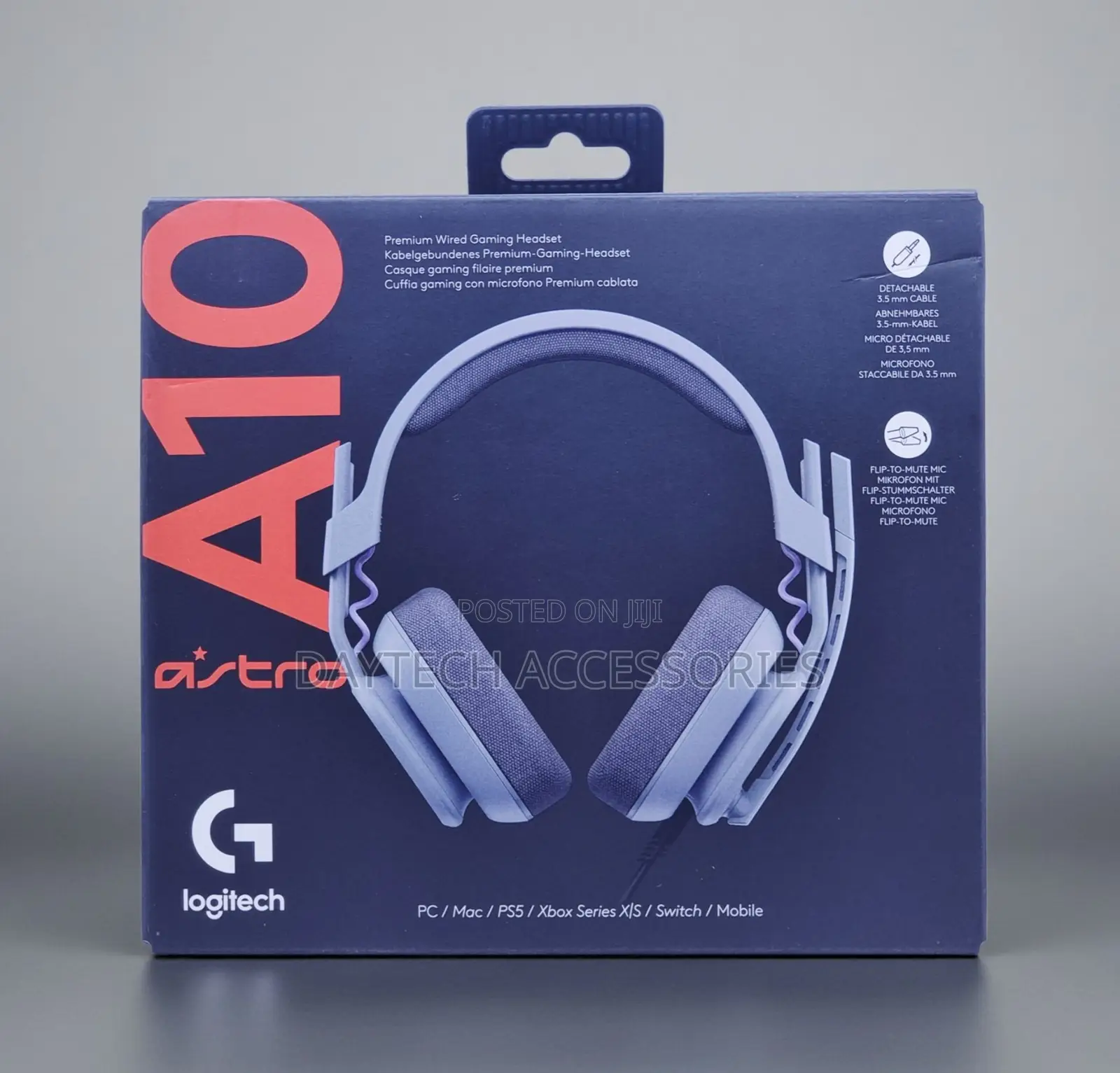 Logitech G Astro A10 Gen 2 Wired Gaming Headset in Black.