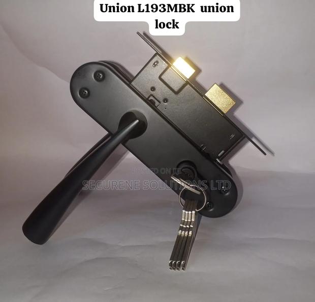 Union L193mbk Black Mortise Lock Set