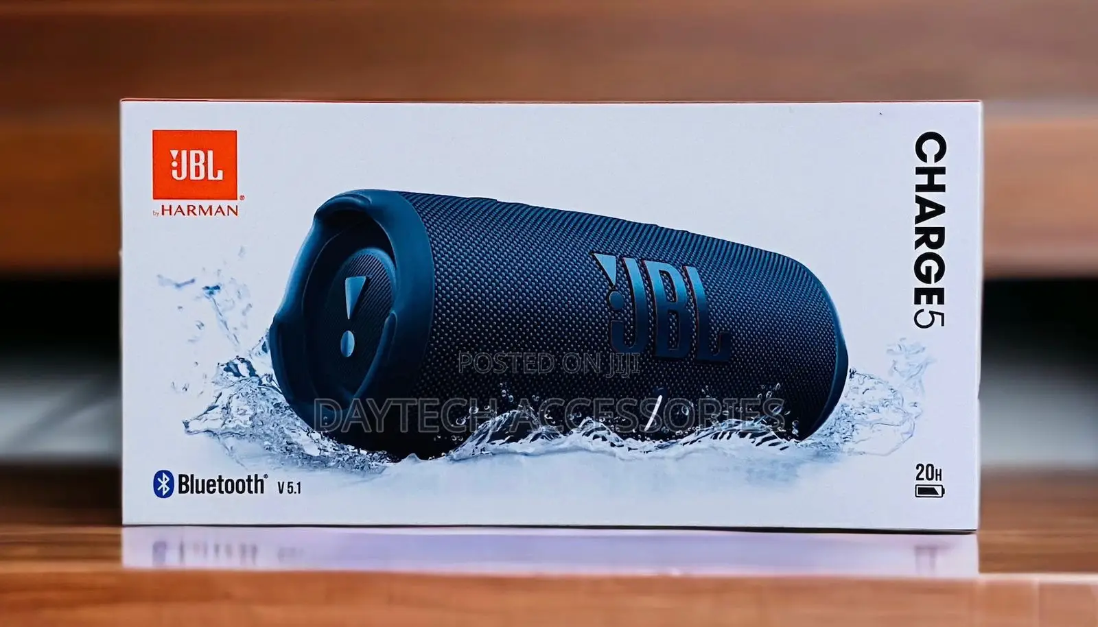 JBL Charge 5 Portable Waterproof Speaker With Powerbank - Black