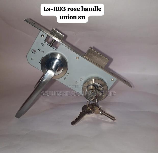 Ls-R03 Rose Handle Mortise Door Lock Set