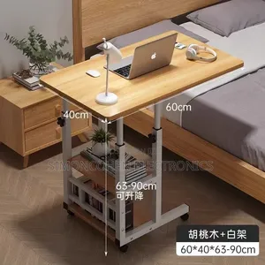 Adjustable C-Shaped Side Table With Wheels