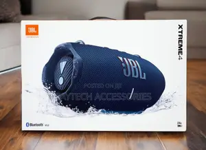 This Is a JBL Xtreme 4 Portable Waterproof Speaker in Black.