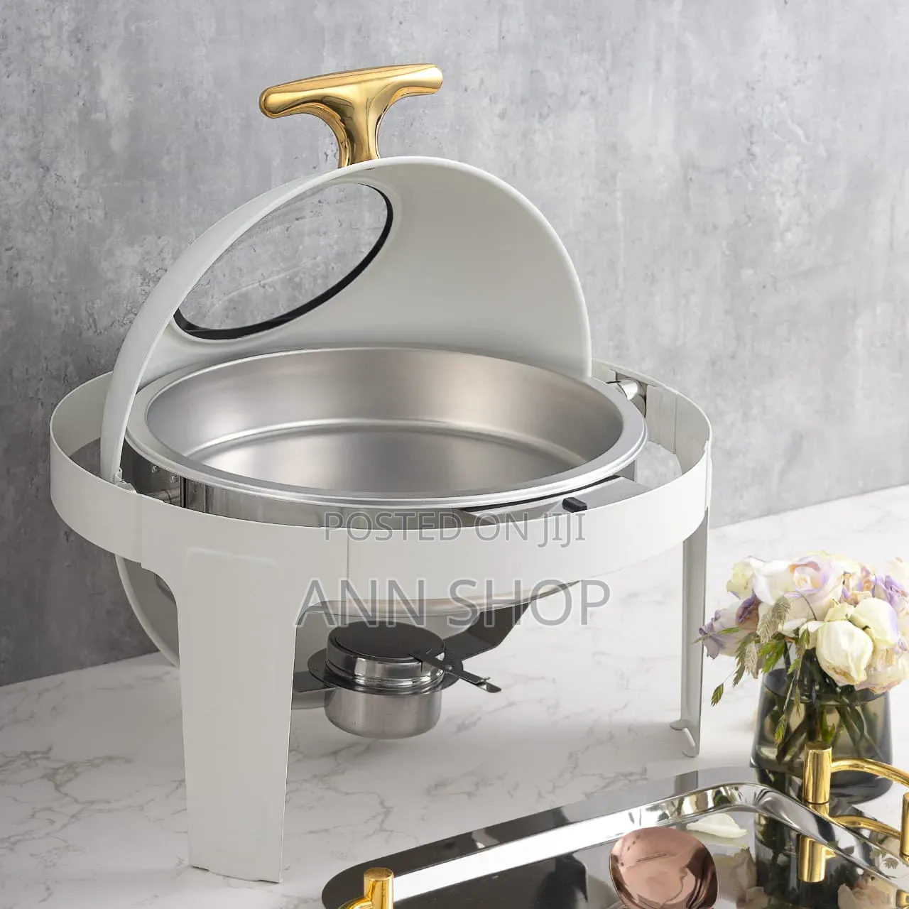 Round White Chaffing Dishes