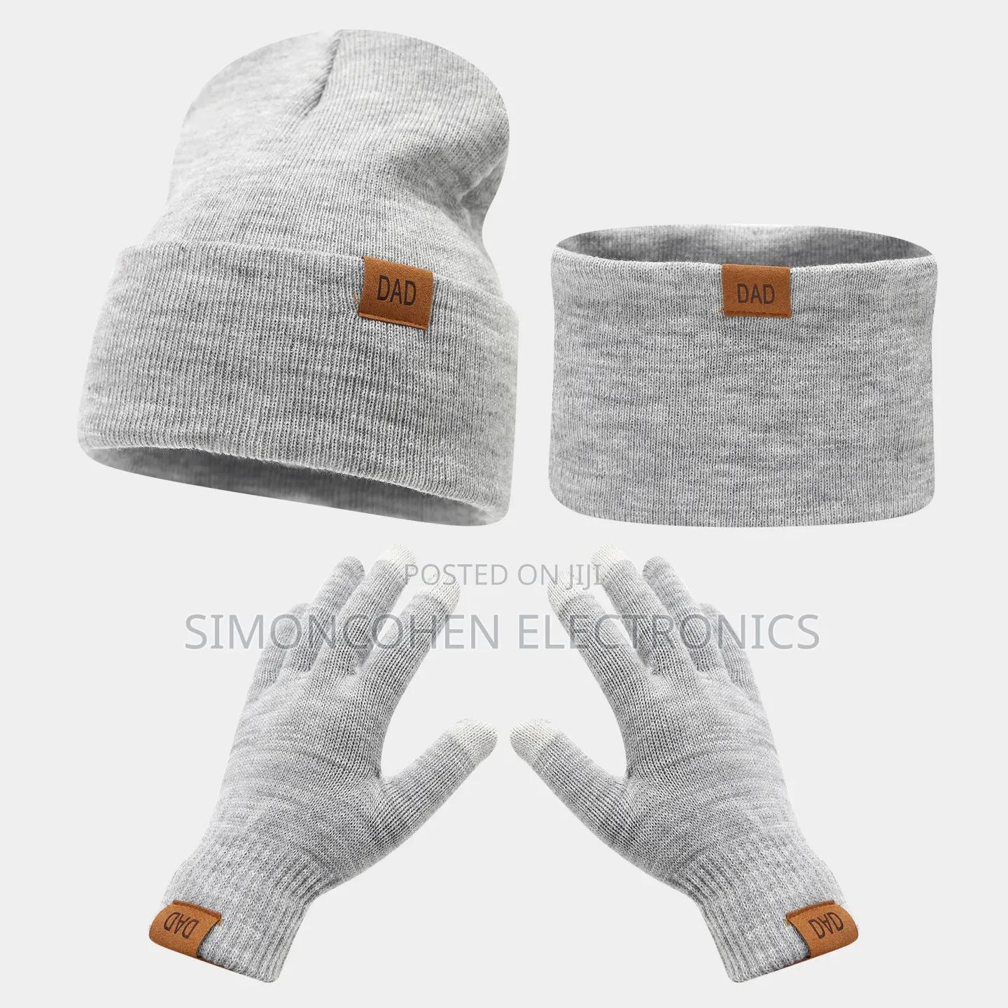 3pcs Knitted Hat Beanie Cap Winter Cold Proof Hat Scarf Gloves Sets