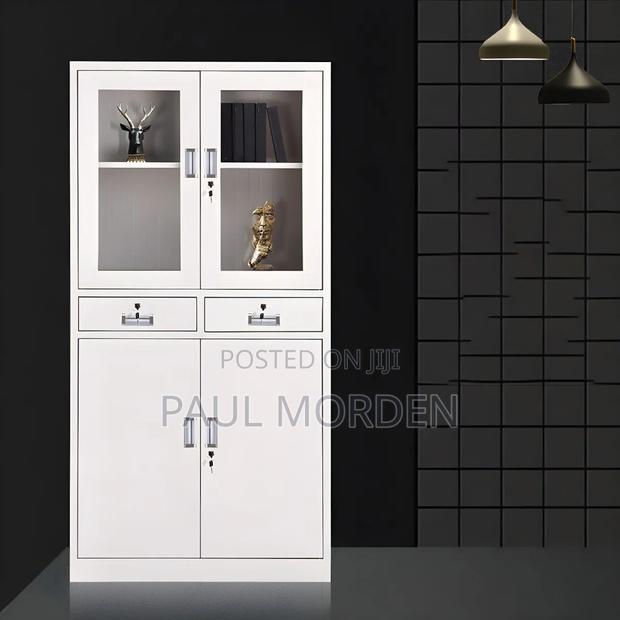 Front Glass Cabinet - Half Door Document Cabinet