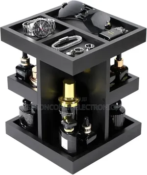 3-Tier Rotating Wooden Makeup/Cosmetics/Perfume Organizer