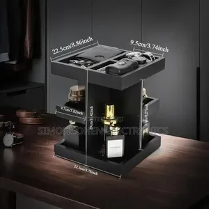 3-Tier Rotating Wooden Makeup/Cosmetics/Perfume Organizer