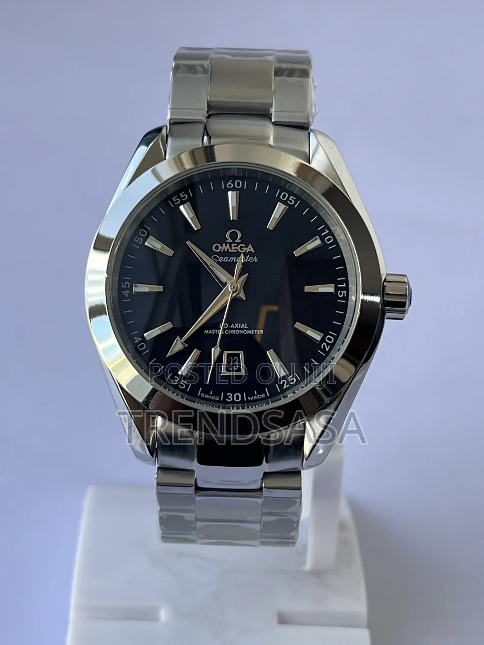 Omega Seamaster Black Dial Co Axial Master Chronometer Watch