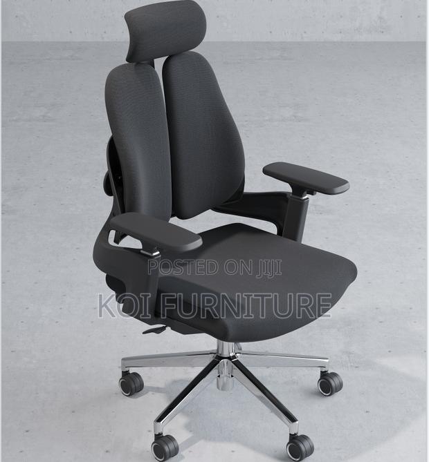 Office Chair : Dual Orthopedic Seat – Ergonomic Comfortable - thumbnail 6