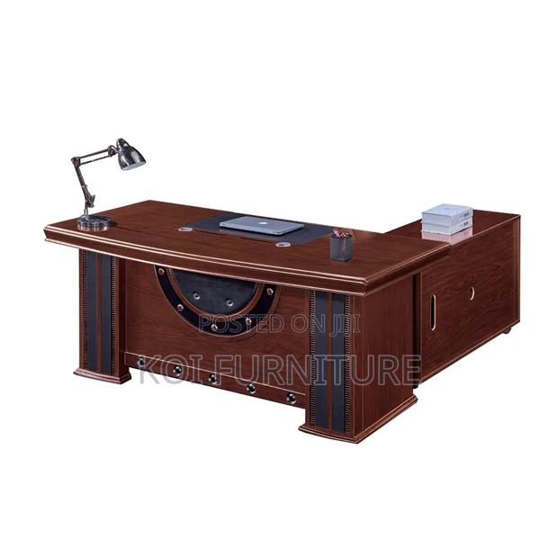 Office Desk : 1.6-Meter Mahogany Finish Executive Office Desk - thumbnail 2