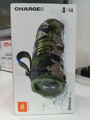 This Is a JBL Charge 6 Portable Bluetooth Speaker Camo Design.