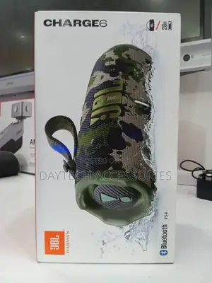 This Is a JBL Charge 6 Portable Bluetooth Speaker Camo Design.