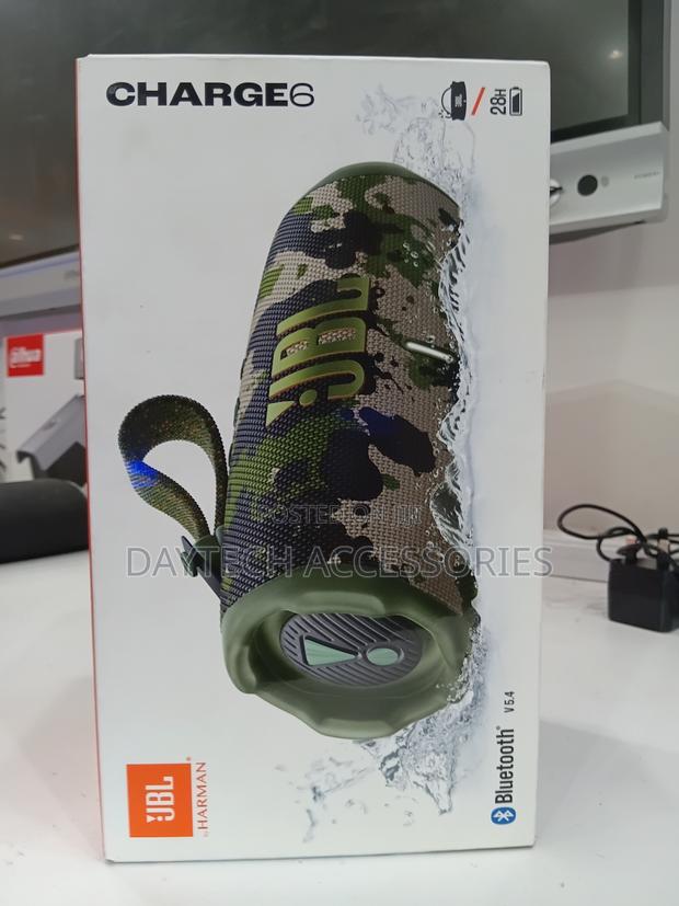 JBL Charge 6 Portable Bluetooth Speaker in a Camouflage Pattern. - thumbnail 2