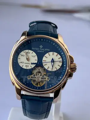 Patek Philippe Tourbillon Blue Dial/Straps Rosegold Watch