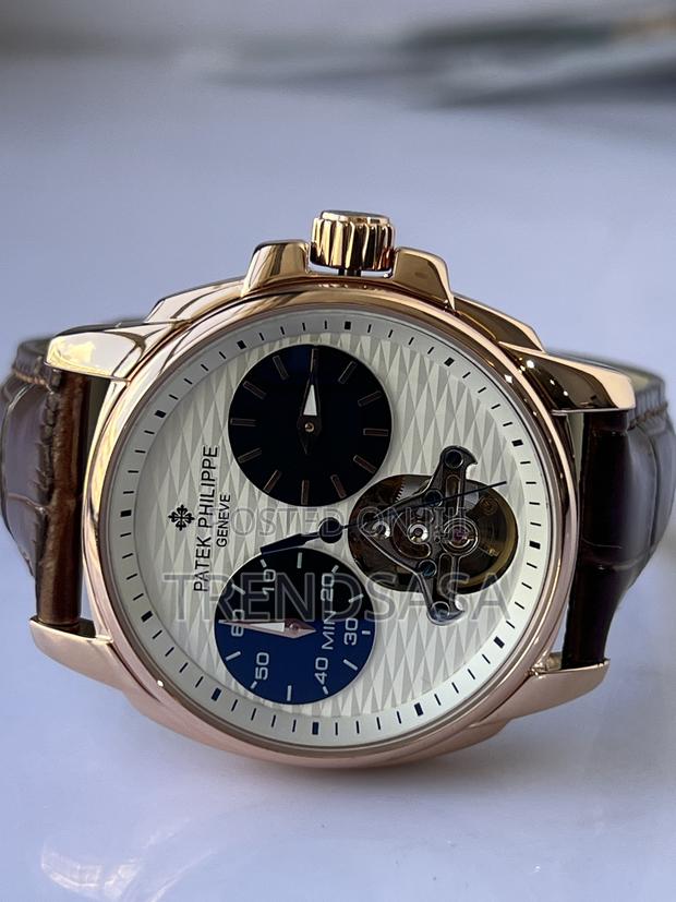 Patek Philippe Tourbillon Brown Dial/Leather Rose Gold Watch - thumbnail 4