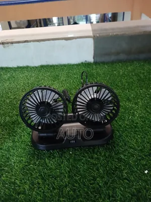 Premium 12v Universal Car Double Fan Dual Head Adjustable Cooling Fan