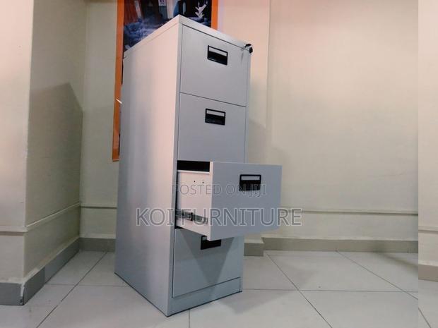 Office Cabinet : G12 Grey 4-Drawer Metallic Filing Cabinet