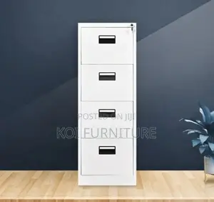 Office Cabinet : G12 Grey 4-Drawer Metallic Filing Cabinet