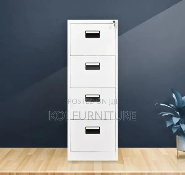 Office Cabinet : G12 Grey 4-Drawer Metallic Filing Cabinet