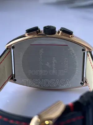 Franck Muller Casablanca Rose Gold Black Dial Red Accents Chronograph