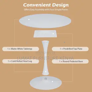 White Round Eames Table