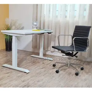 Office Desk : 1.2m White Electric Height-Adjustable Standing Desk