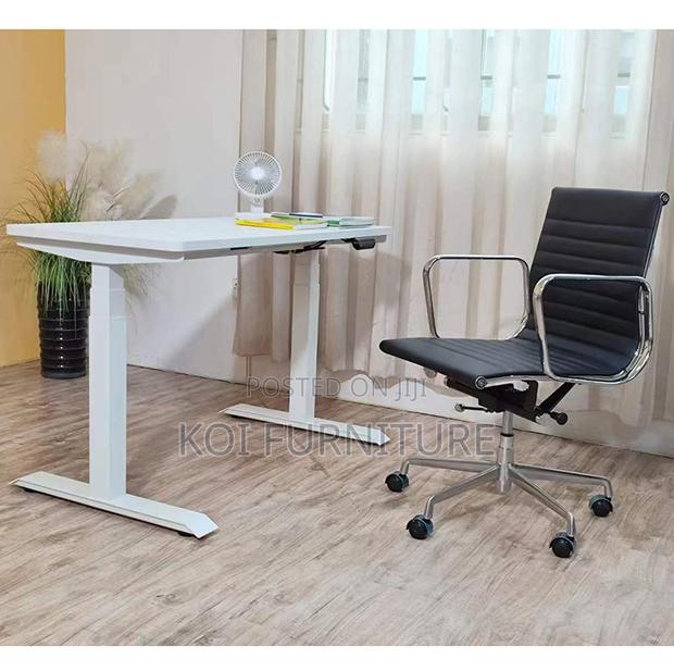 Office Desk : 1.2m White Electric Height-Adjustable Standing Desk - thumbnail 2